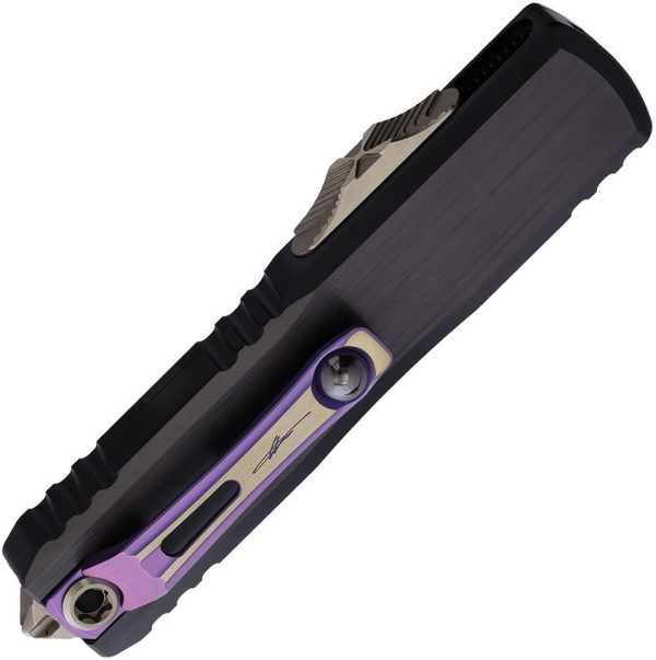 Microtech UTX-85 Gen III Select Damascus OTF - Purple