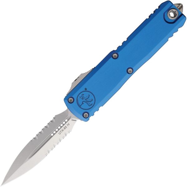 Microtech UTX-85 D/E Gen IV OTF Auto - Blue Serrated