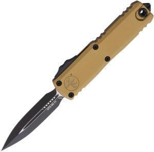 Microtech UTX-85 D/E Gen IV OTF Auto - Tan Aluminum