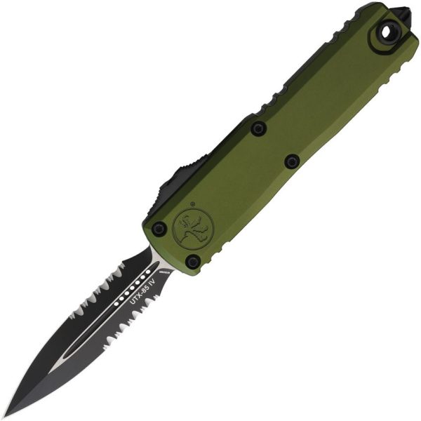 Microtech UTX-85 Serrated OTF Auto - OD Green