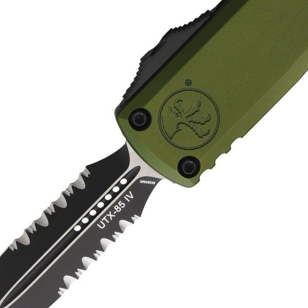 Microtech UTX-85 Serrated OTF Auto - OD Green