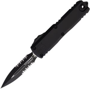 Microtech UTX-85 Serrated OTF Auto - Black Aluminum