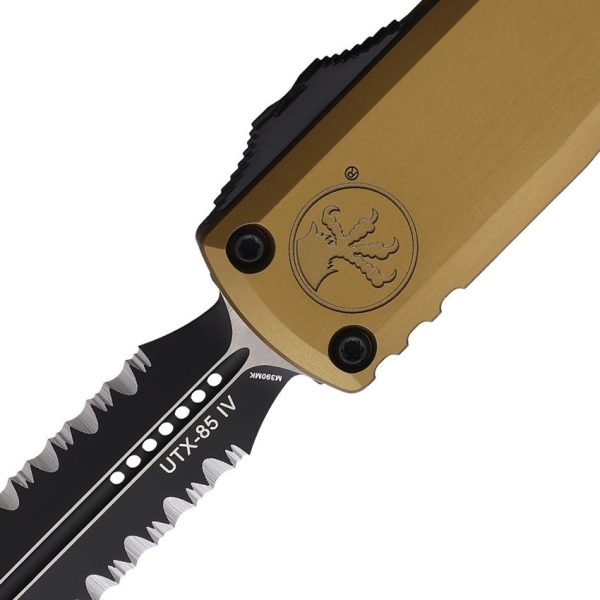 Microtech UTX-85 Serrated OTF Auto - Tan Aluminum