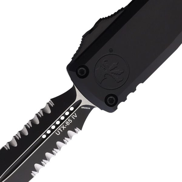 Microtech UTX-85 Serrated OTF Auto - Black Aluminum
