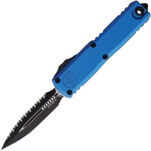 Microtech UTX-85 Full Serrated OTF Auto - Blue