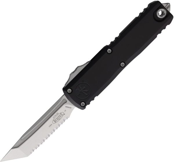 Microtech Auto UTX-85 TE Gen IV OTF - Black Fully Serrated