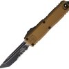 Microtech UTX-85 T/E Gen IV OTF Serrated Tan