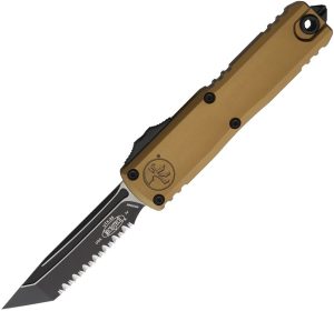 Microtech UTX-85 T/E Gen IV OTF Full Serrated Tan