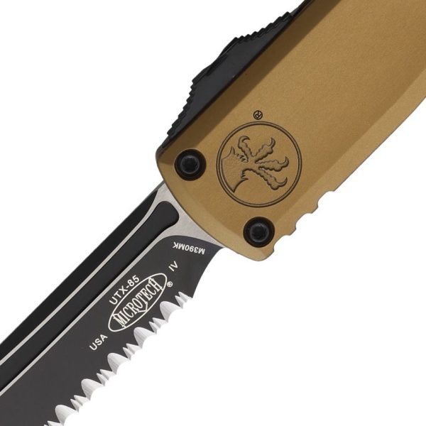 Microtech UTX-85 T/E Gen IV OTF Full Serrated Tan