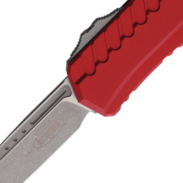 Microtech Auto Cypher II OTF Red Wharncliffe M390