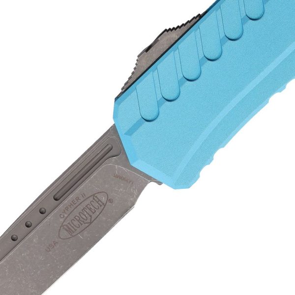 Microtech Auto Cypher II OTF Turquoise Wharncliffe