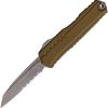 Microtech Auto Cypher II OTF OD Green - Serrated