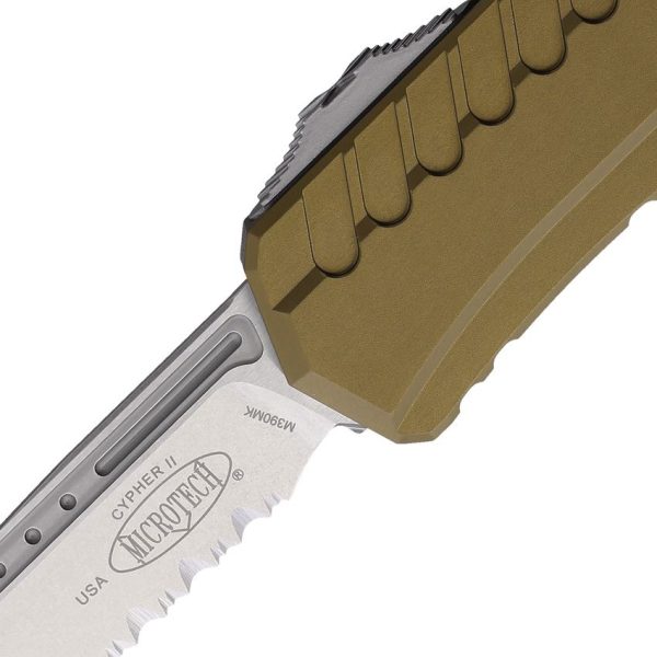 Microtech Auto Cypher II OTF Stonewash OD Green