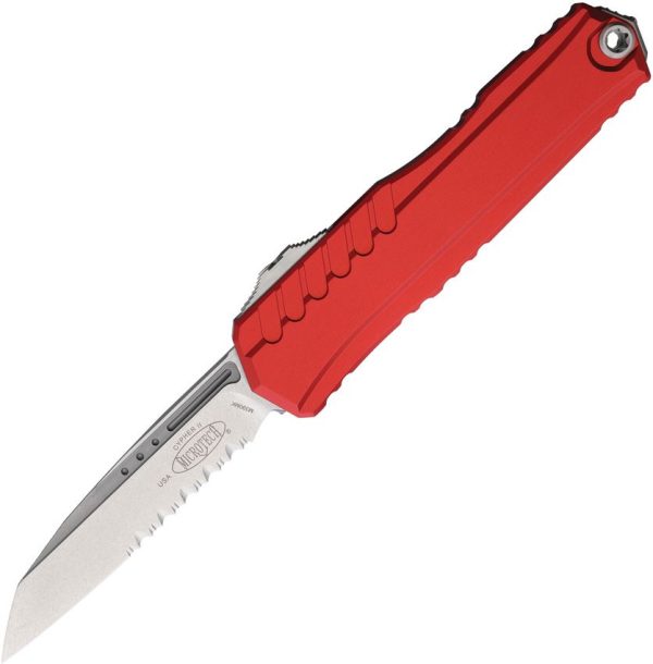 Microtech Auto Cypher II OTF Stonewash Red