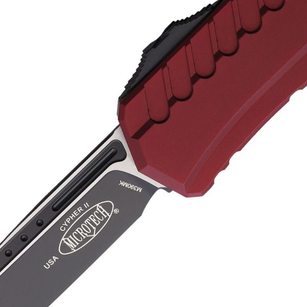 Microtech Auto Cypher II OTF Two-Tone Merlot