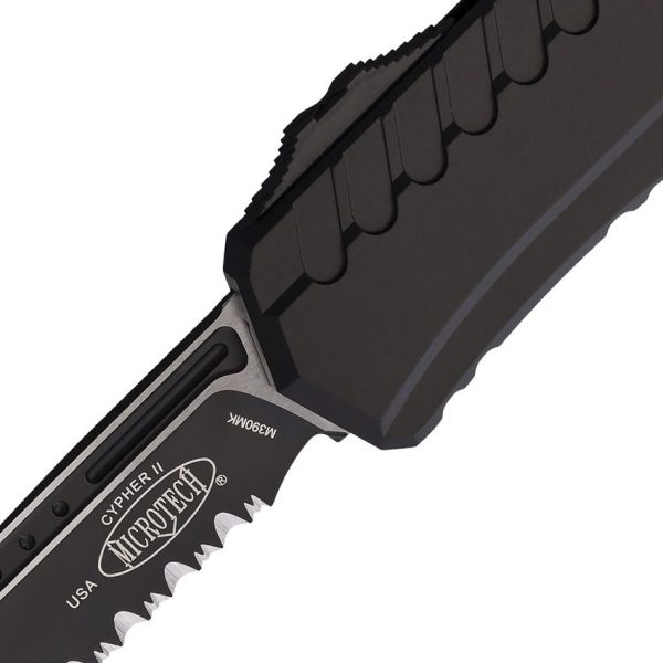 Microtech Auto Cypher II OTF Black Wharncliffe