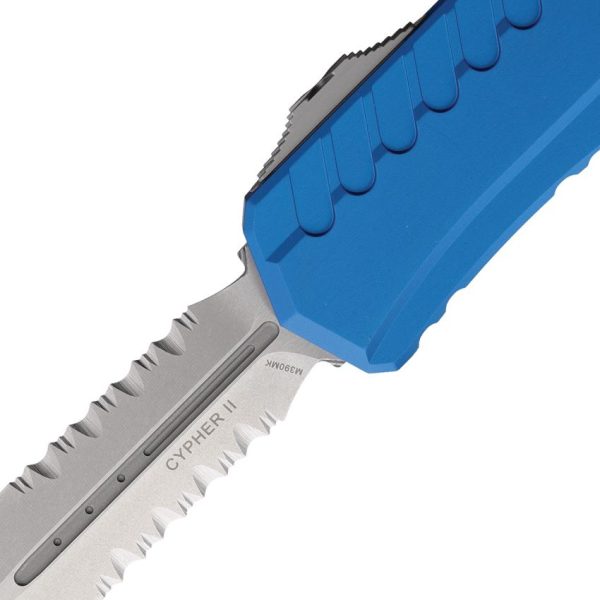 Microtech Auto Cypher II D/E Stonewash Blue OTF