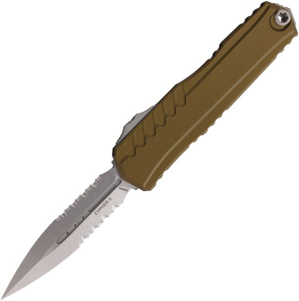Microtech Auto Cypher II D/E Stonewash OD Green