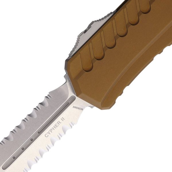 Microtech Auto Cypher II D/E Stonewash Tan OTF