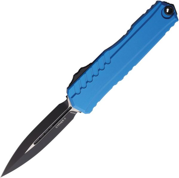 Microtech Auto Cypher II D/E OTF Blue Handle