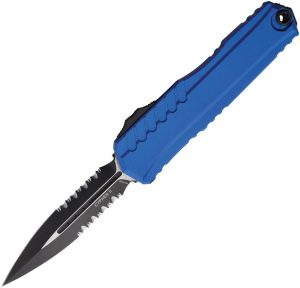 Microtech Auto Cypher II PS Blue Partially Serrated
