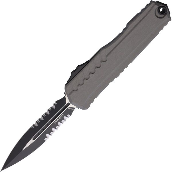 Microtech Auto Cypher II D/E OTF - Natural Aluminum