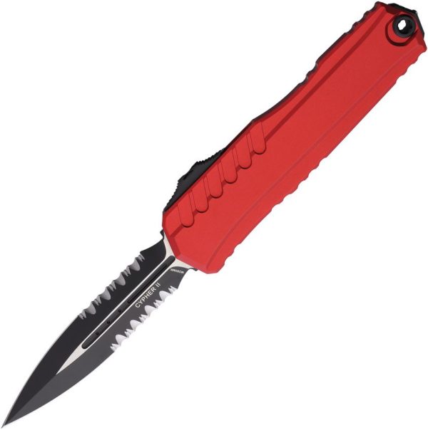 Microtech Auto Cypher II D/E OTF - Red Aluminum