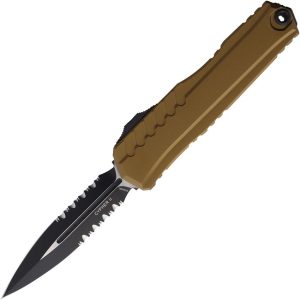 Microtech Auto Cypher II D/E OTF - Tan Aluminum