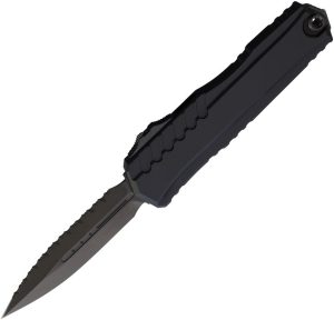 Microtech Auto Cypher II D/E OTF DLC Serrated
