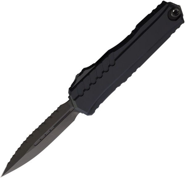 Microtech Auto Cypher II D/E OTF DLC Serrated