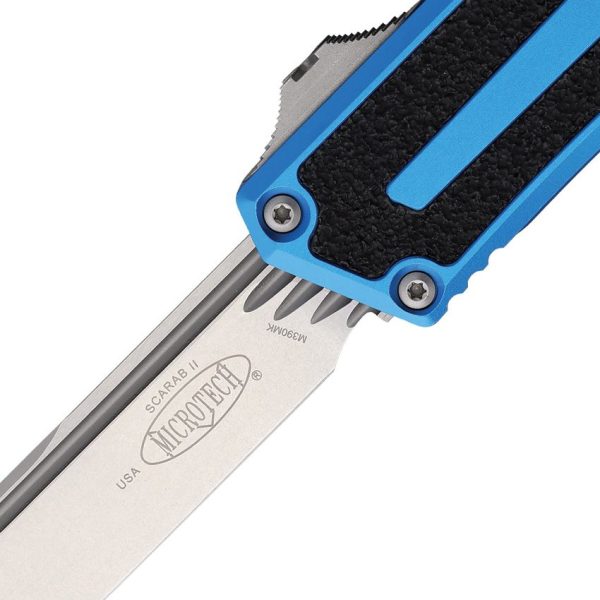 Microtech Auto Scarab II OTF Stonewash M390 Blue