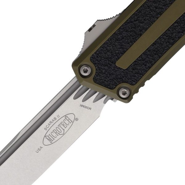 Microtech Auto Scarab II OTF Stonewash M390 OD Green