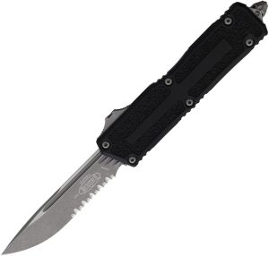 Microtech Scarab II OTF Auto - Black Apocalyptic Serrated