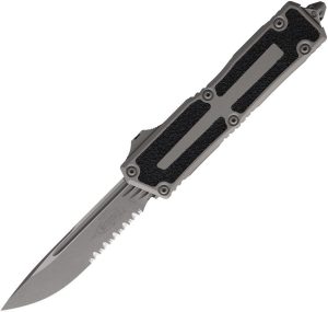 Microtech Scarab II OTF Auto - Gray Apocalyptic Serrated