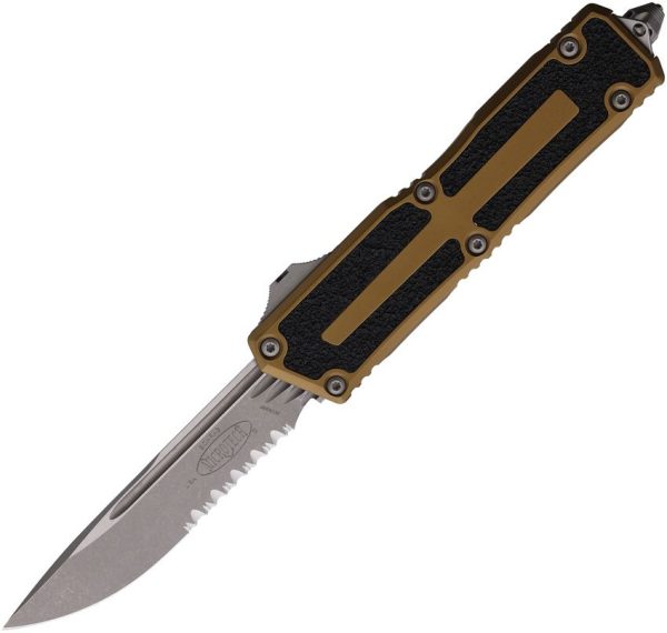 Microtech Scarab II OTF Auto - Tan Apocalyptic Serrated