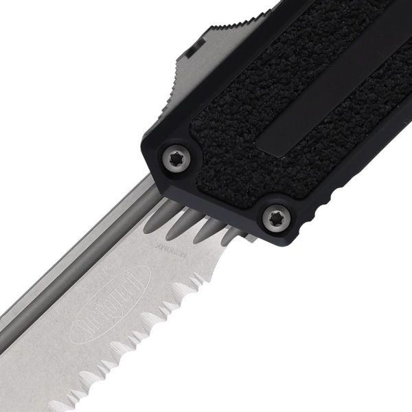 Microtech Scarab II OTF Auto - Black Handle Serrated