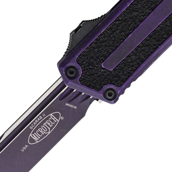 Microtech Scarab II Auto OTF Stonewash Purple