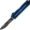 Microtech Scarab II Auto OTF Serrated Blue