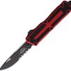 Microtech Scarab II Auto OTF Serrated Red
