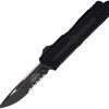 Microtech Scarab II Auto OTF Serrated Black