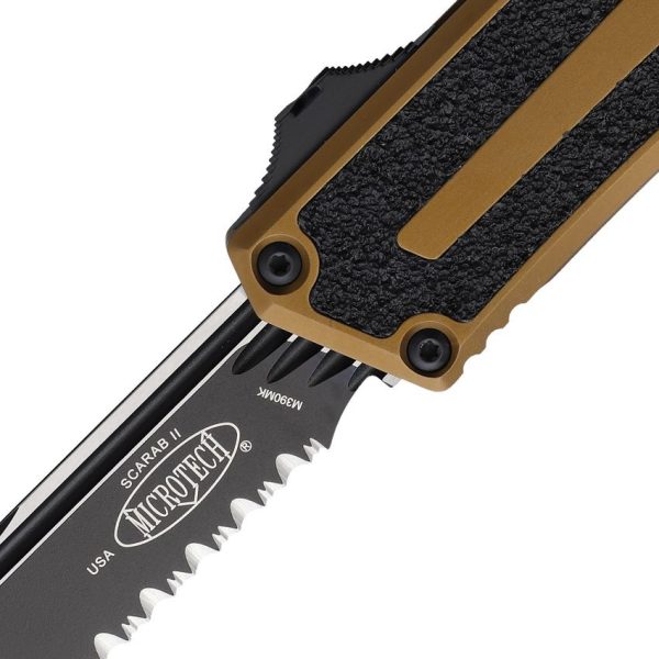 Microtech Auto Scarab II OTF Tan Aluminum M390MK