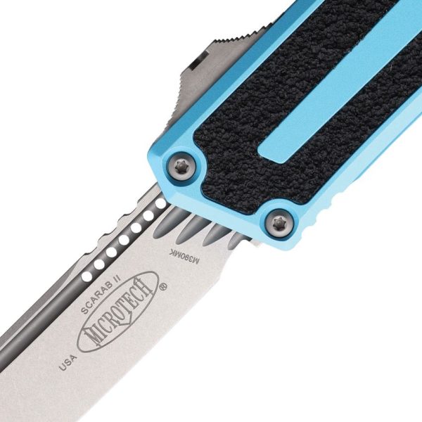 Microtech Auto Scarab II OTF Turquoise Handle