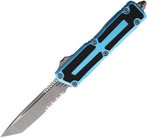 Microtech Auto Scarab II OTF Turquoise Serrated