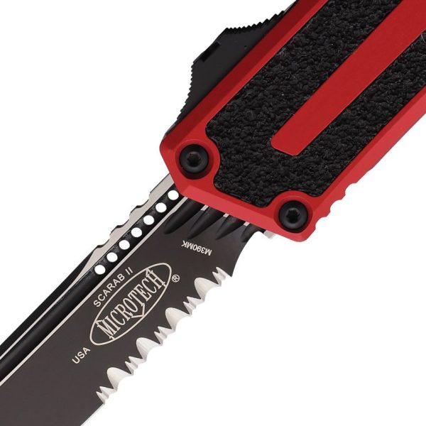 Microtech Auto Scarab II OTF Serrated - Red