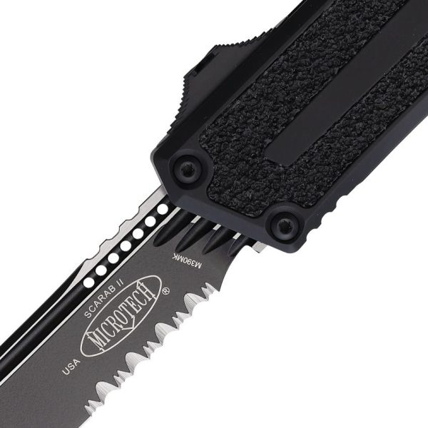 Microtech Auto Scarab II OTF Serrated - Black