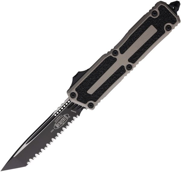 Microtech Auto Scarab II OTF Gray Serrated Tanto