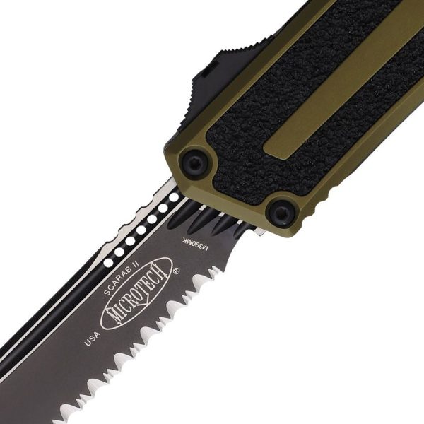 Microtech Auto Scarab II OTF OD Green Tanto Knife