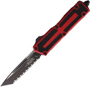 Microtech Auto Scarab II OTF Red Serrated Tanto