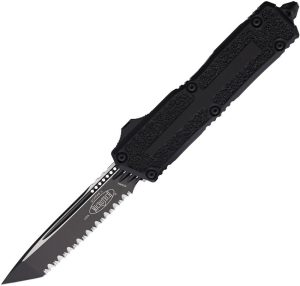 Microtech Auto Scarab II OTF Black Serrated Tanto