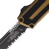 Microtech Auto Scarab II OTF Tan Serrated Tanto